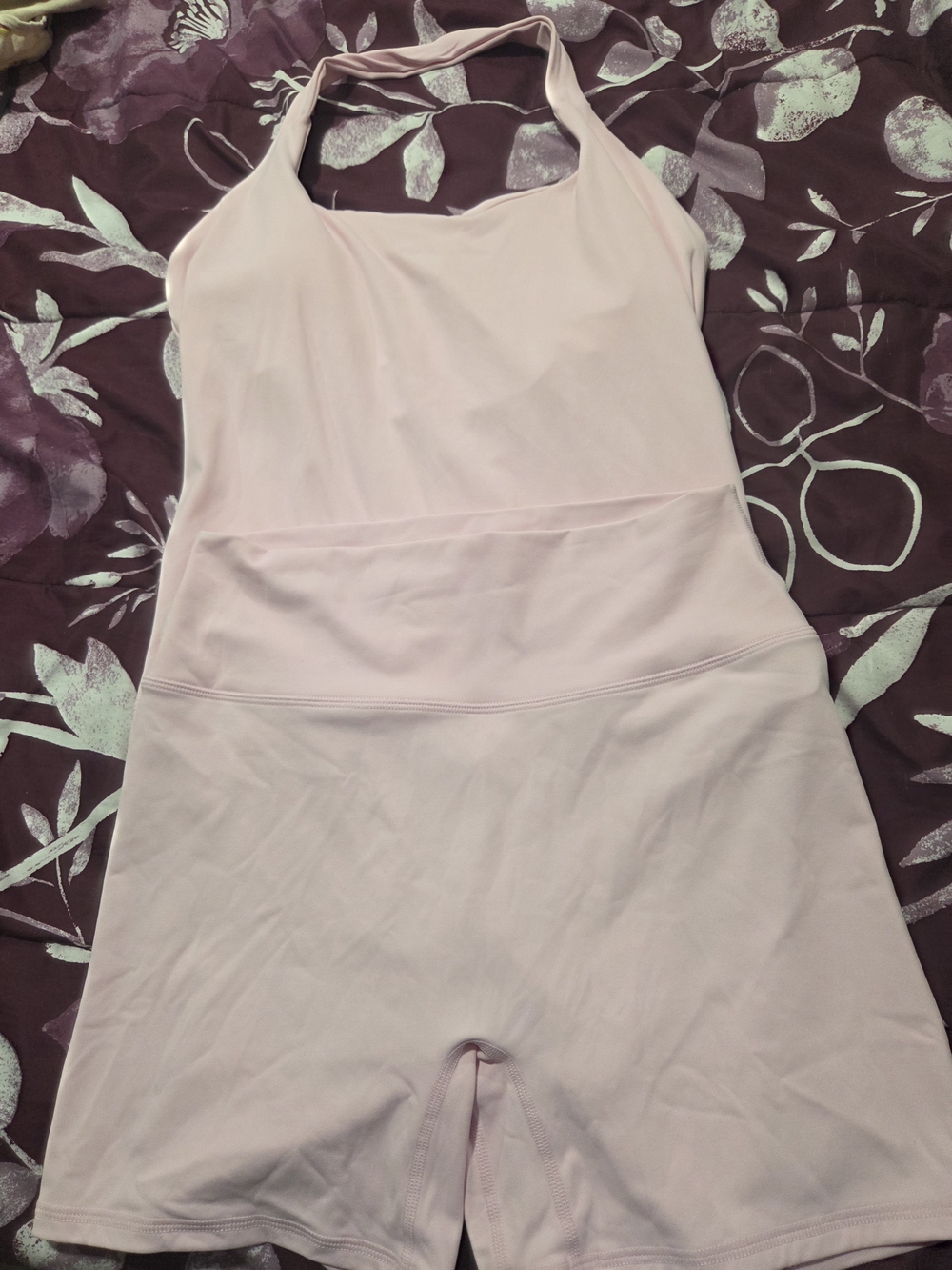 & Other Stories Pale Pink Halter Romper Bodysuit